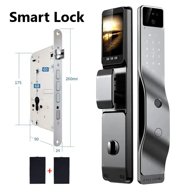 Smart Lock Tuya Y17 – Serrure connectée WiFi avec caméra, empreinte, reconnaissance faciale et application mobile